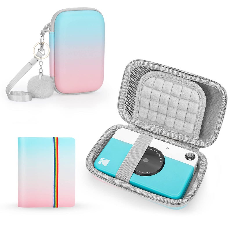 Yinke Album for Kodak PRINTOMATIC/Mini 2 HD/Smile Instant Photo Printer with Case for Kodak Cameras  Carrying Travel Protective Storage Bag(Gradient Colour Combinations) - Image 1